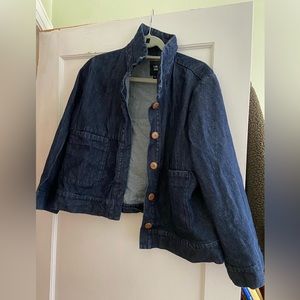 Ilana Kohn Tabby Crop Jacket in darkest denim XL